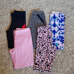5 Pieces Workout Leggings Bundle Size Small